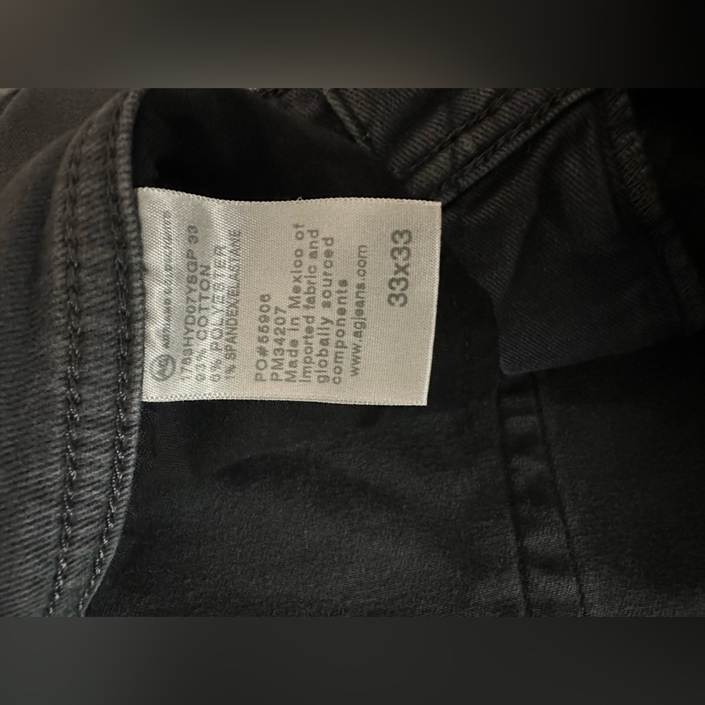 AG Adriano Goldschmied Tellis Slim Straight Gray Jeans 33x28” - Picture 4 of 4